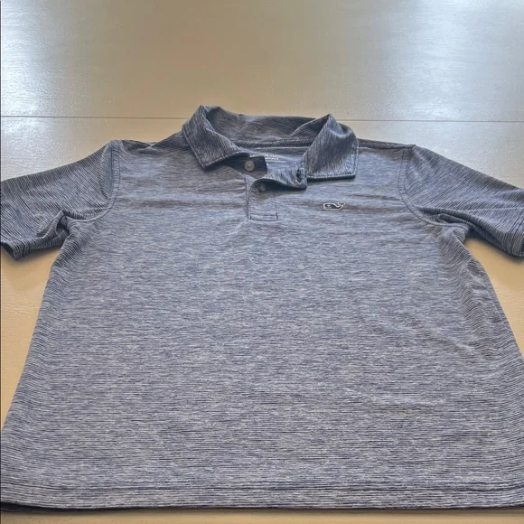 Set of 2 Vineyard Vines Performance Kids' Blue Polo Shirts - Picture 5 of 7